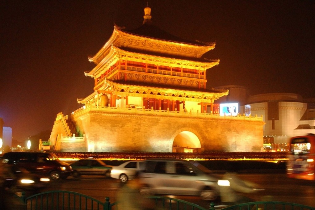 Xian’s famous bell tower in the centre of the Shaanxi Province city. Photo: Xinhua