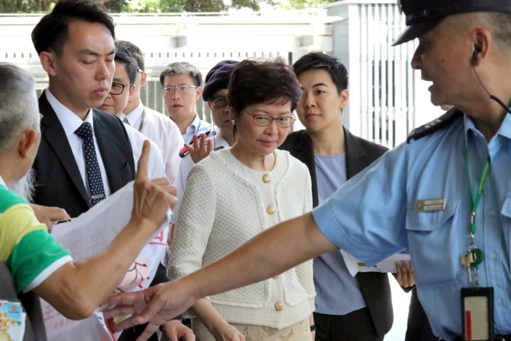Chief Executive Carrie Lam meets the press before her Exco meeting. Photo: Felix Wong