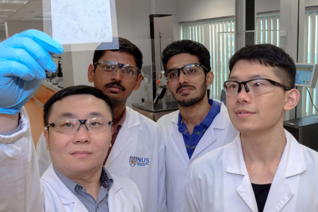 The gel was invented by a four-member research team from the Department of Materials Science and Engineering at the Faculty of Engineering. Photo: NUS