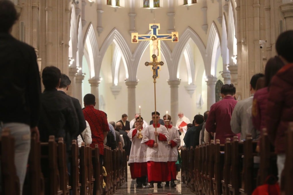 Midnight mass on Christmas Eve at the Catholic Cathedral of the Immaculate Conception on Caine Road in 2017. Photo: Winson Wong