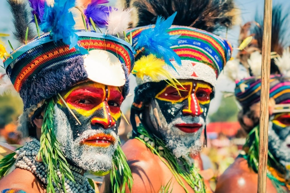 Tribesmen at the Mount Hagen Show in Papua New Guinea. About 600,000 to 700,000 people in Papua New Guinea use Facebook. Photo: Shutterstock
