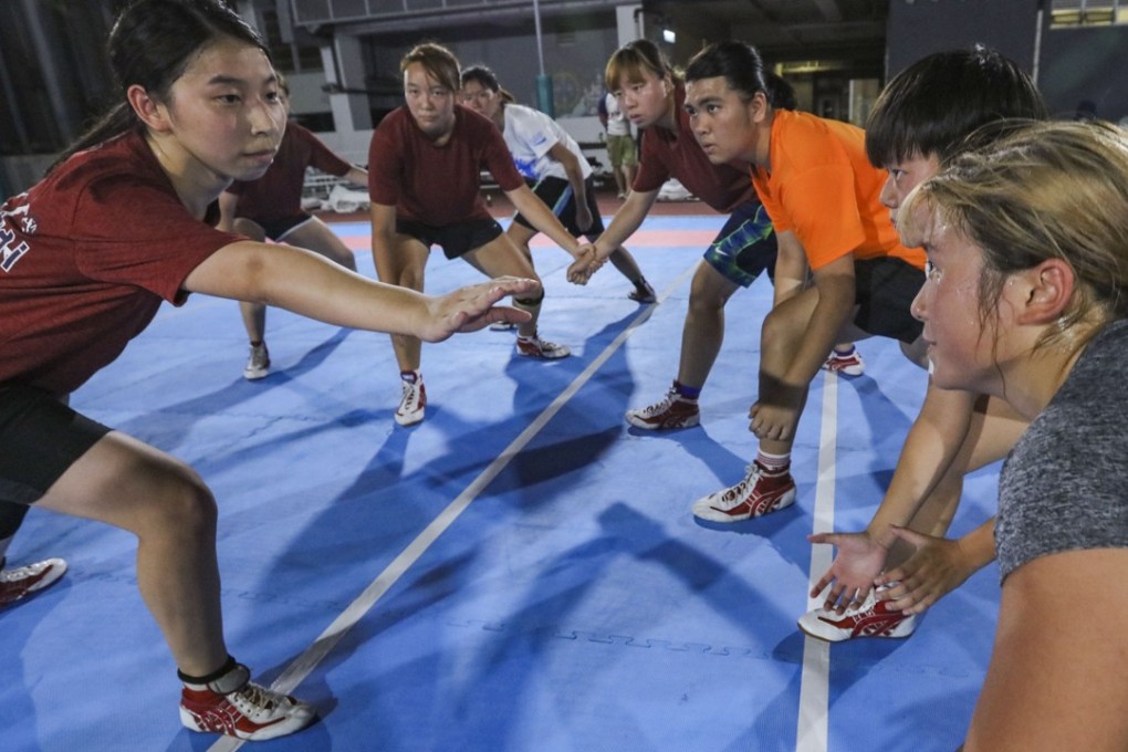 Hong Kong women’s kabaddi team train at the Hong Kong School of Creativity in Kowloon City. Photo: Felix Wong