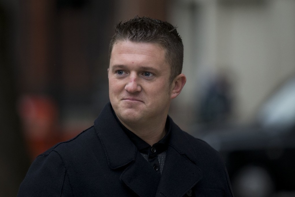 Tommy Robinson the former leader of the far-right English Defence League has been jailed for 13 months for contempt of court. Photo: AP
