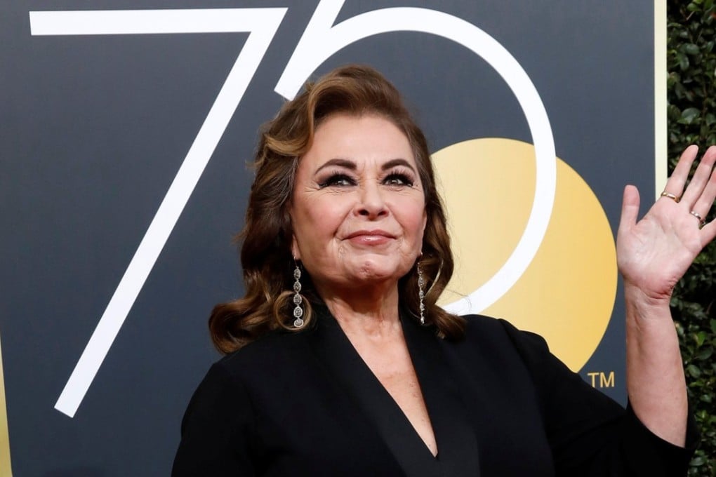 Roseanne Barr, shown at the Golden Globe Awards in January, has lost her television show after posting a racist tweet about Valerie Jarrett. Photo: Reuters