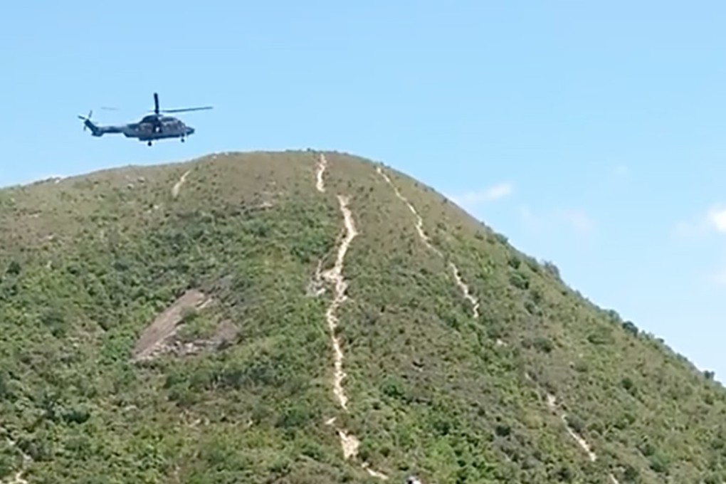 A government helicopter was sent to get the hiker. Source: Facebook