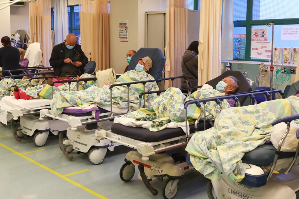 Patients wait to be seen in the accident and emergency room at Tseung Kwan O Hospital in December 2017. Photo: Nora Tam