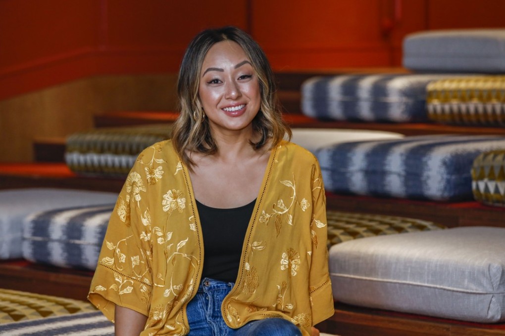 Katherine Lo, founder of Eaton Workshop, in the cinema of its Hong Kong hotel. Photo: Tory Ho