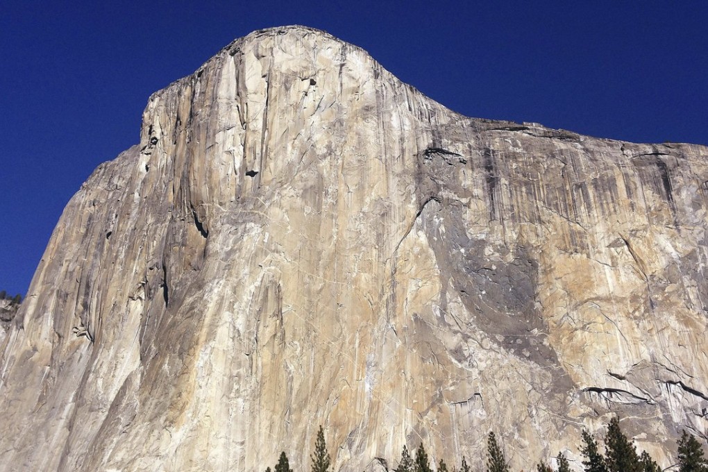 The iconic El Capitan rock face is nearly 900m high and Alex Honnold and Tommy Caldwell climbed it in just over two hours. Photo: AP Photo/Ben Margot