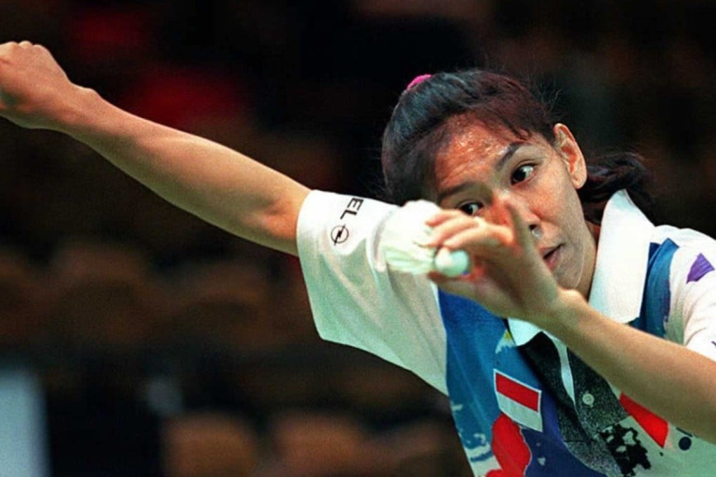 Susi Susanti at the 1996 Uber Cup in Hong Kong. Photo: AFP