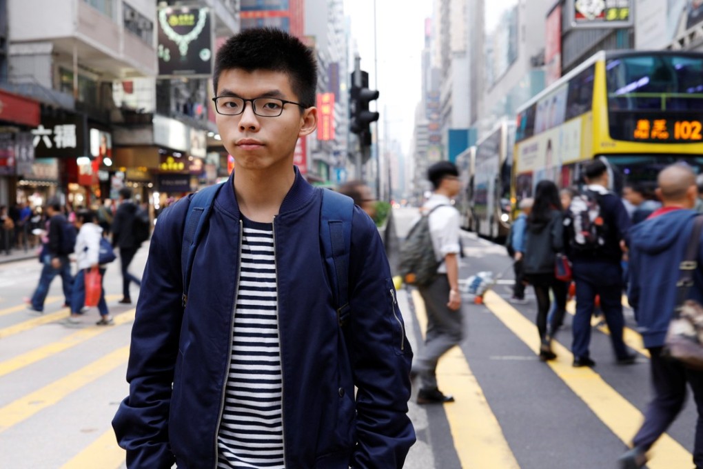 Student leader Joshua Wong is on bail pending and appeal. Photo: Tyrone Siu