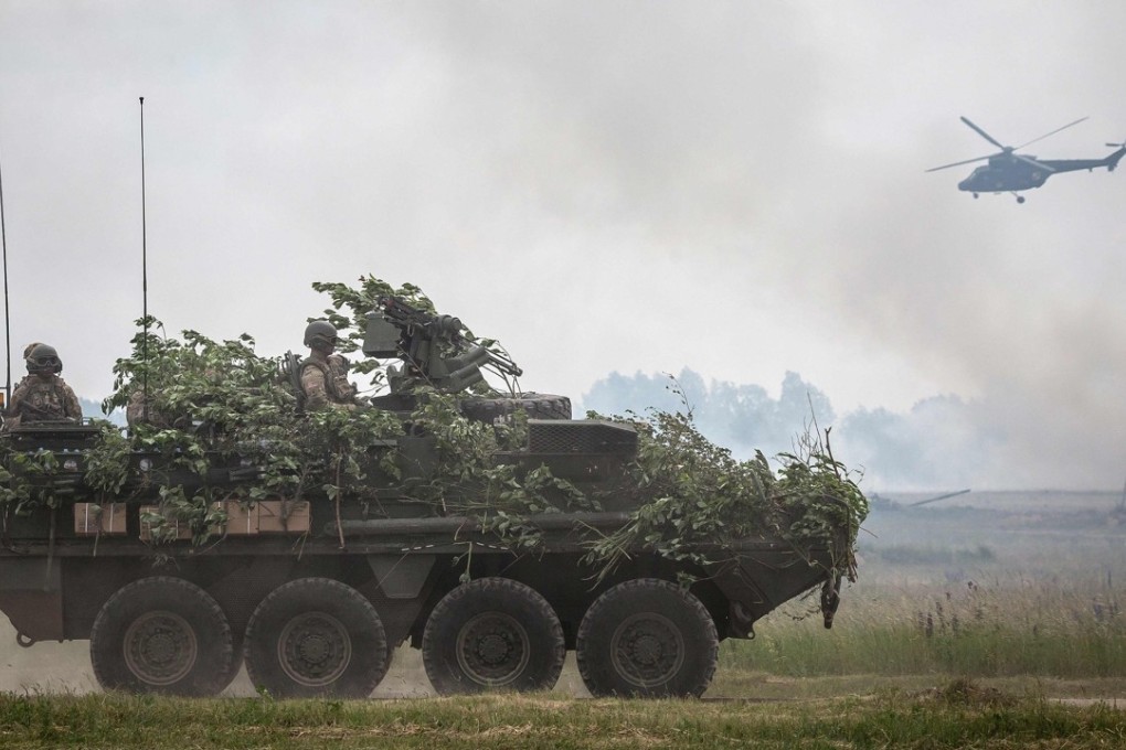 Nato troops during Saber Strike military exercises in Orzysz, Poland. Photo: AFP