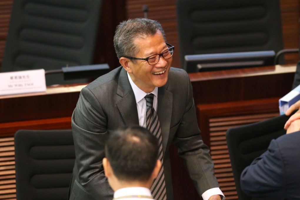 Financial Secretary Paul Chan declined to say whether the government would restrict flat sales. Photo: David Wong