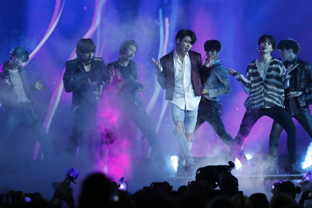 BTS play Fake Love at the Billboard Music Awards in Las Vegas, Nevada. Photo: Reuters
