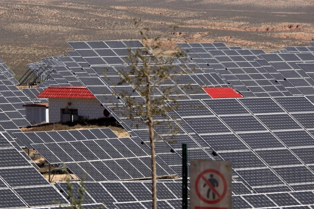 Beijing said any construction of new solar power projects must be halted until further notice, and the tariffs on electricity generated from clean energy will be lowered. Photo: AP