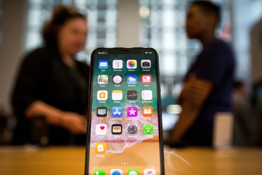Apple’s iPhone X smartphone. Photo: Bloomberg