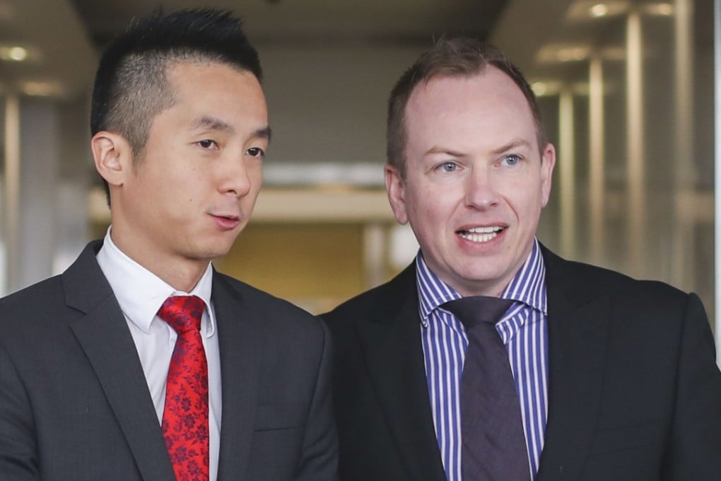 Senior immigration officer Angus Leung Chun-kwong (left) with Scott Adams, whom he married in New Zealand in December 2017. Leung won equal spousal benefits for Adams after the High Court ruled in his favour in April 2017. But a government appeal has now seen the Court of Appeal decide against him. Photo: Winson Wong