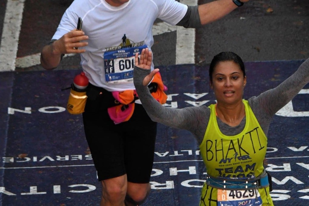 Bhakti Mathur finishes the New York City marathon in four hours and 45 minutes in November, 2017. Photo courtesy of Bhakti Mathur