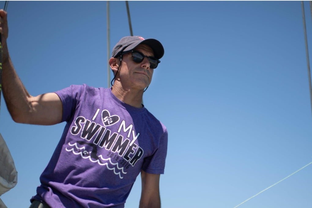 Ben Lecomte faces six months at sea as he swims from Japan to San Francisco. Photo: AFP
