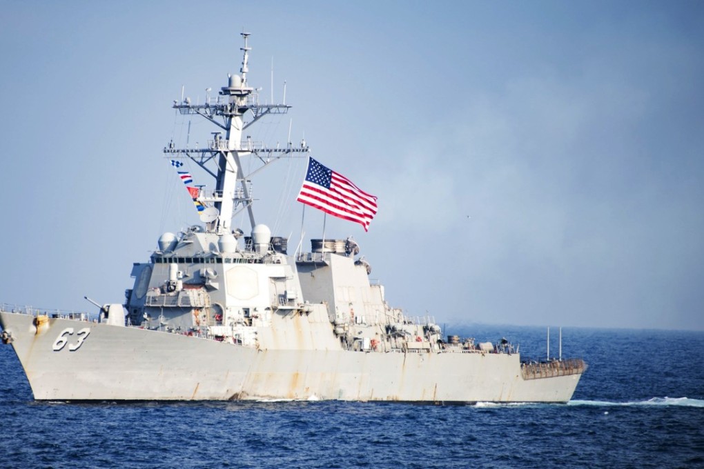 A picture released last year of the US Navy destroyer, USS Stethem, during an exercise off the coast of the Korean peninsula. Photo: Associated Press