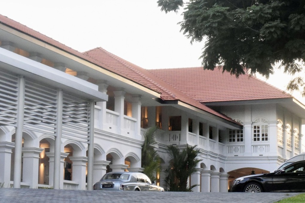 The Capella Singapore, a luxury hotel on the Singaporean resort island of Sentosa, is seen in May. Photo: Kyodo