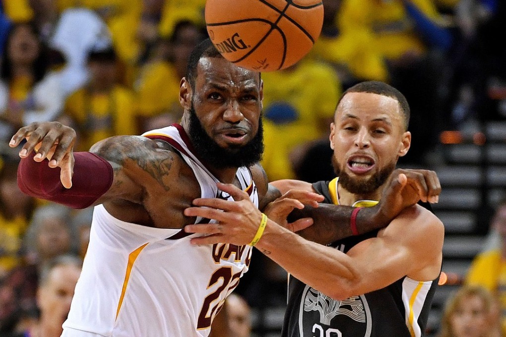 The Cleveland Cavaliers’ LeBron James (left) and the Golden State Warriors’ Stephen Curry (right, both seen on Sunday) could become important figures in the US-China trade war due to the popularity of basketball in China. Photo: Kyle Terada/USA TODAY Sports via TPX
