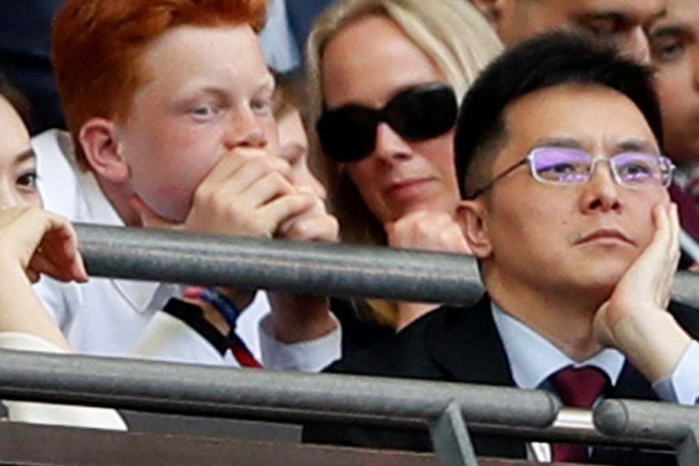 Aston Villa owner Tony Xia watches his side’s play-off loss to Fulham at Wembley. Photo: Reuters