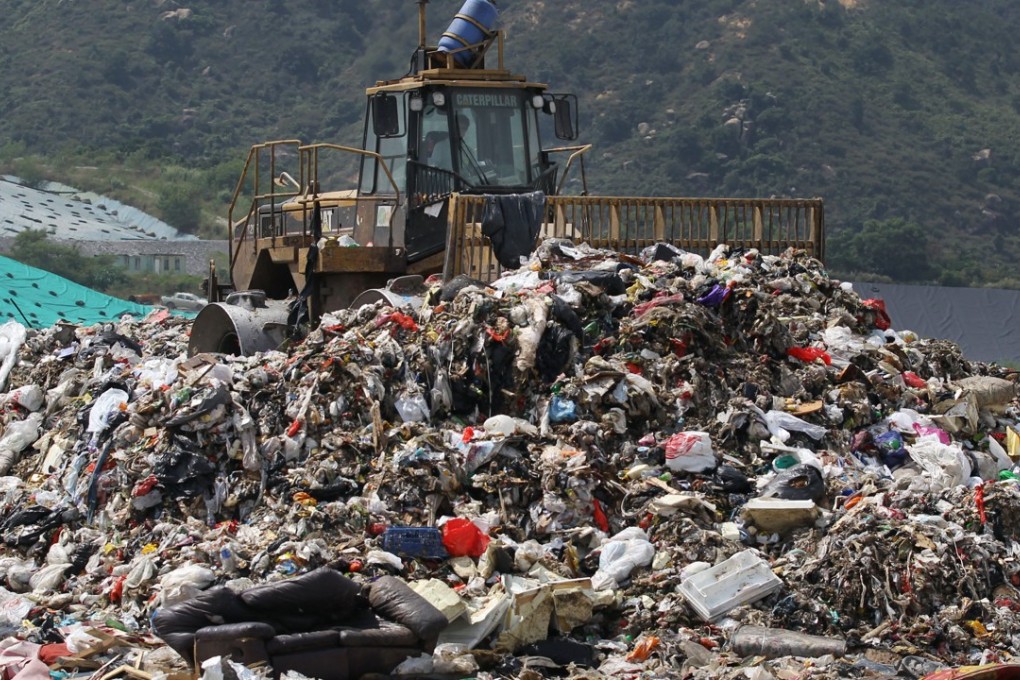 More than 10,000 tonnes of municipal waste are sent to Hong Kong’s landfills every day. Photo: Edward Wong