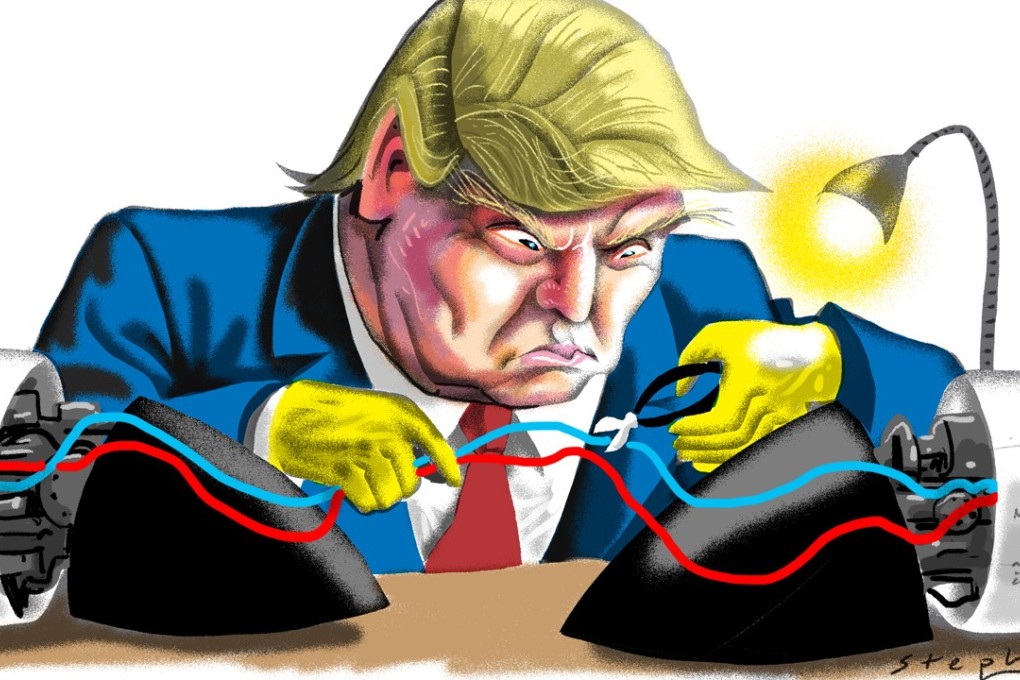 By happenstance or design, Donald Trump’s initiatives build on the differences between Iran and North Korea. Illustration: Craig Stephens