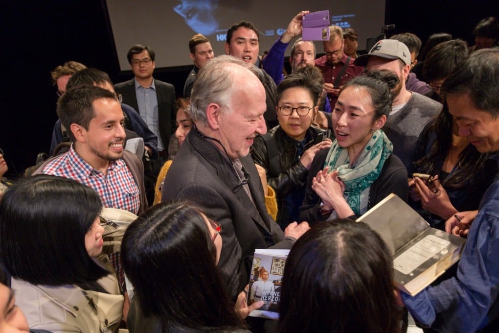 German filmmaker Werner Herzog at a seminar organised by the Hong Kong Documentary Initiative at the University of Hong Kong in March 21. Picture: courtesy of Hong Kong Documentary Initiative