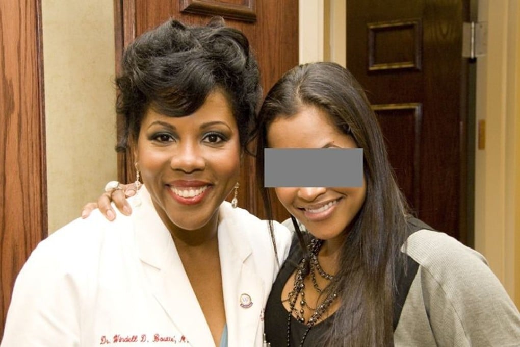 Dr Windell Boutte and an unidentified patient photographed in a testimonial page. Photo: Windell Boutte