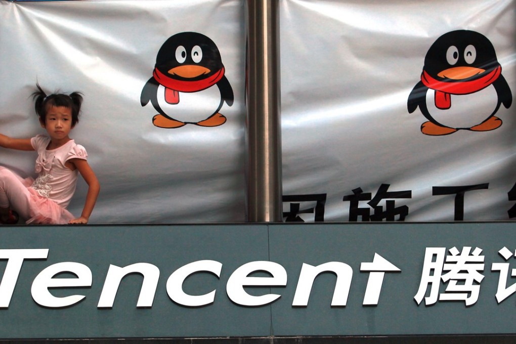 Tencent shares led the benchmark Hong Kong index lower on Friday. Photo: Alamy Live News