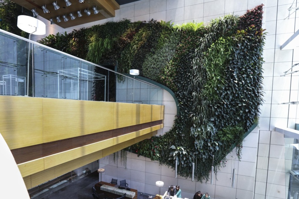 Patrick Blanc’s vertical garden inside Hotel Icon in Tsim Sha Tsui. Photo: Felix Wong