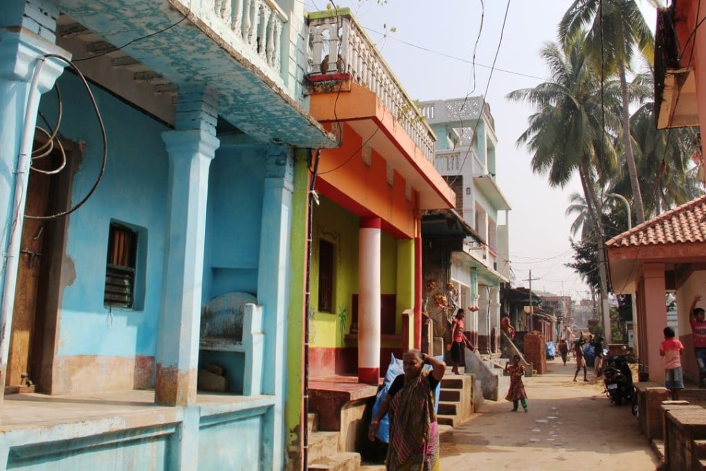 The brightly-coloured houses of Raghurajpur, a village in India’s Odisha state that is known for its artists and artisans. Picture: Kalpana Sunder