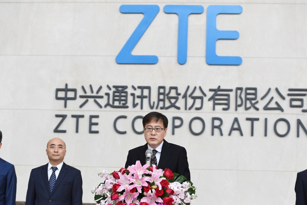 ZTE chairman Yin Yimin speaks at a news conference at ZTE's headquarters in Shenzhen. Photo: Reuters