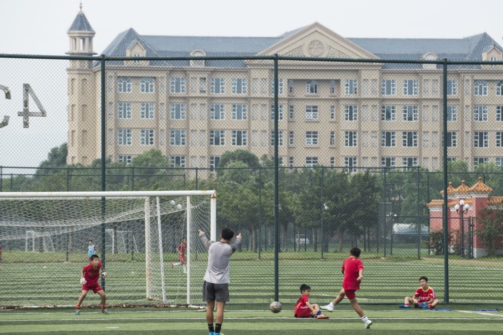 A training session at the Evergrande Football School, in Qingyuan, Guangdong province. Picture: Zigor Aldama