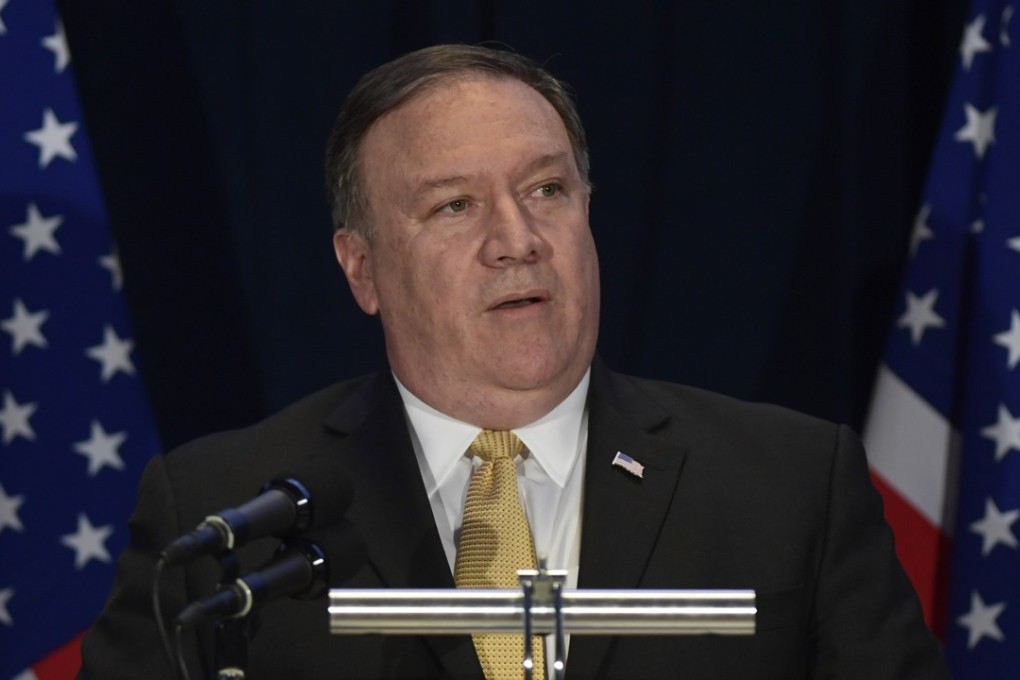 US Secretary of State Mike Pompeo speaks in Singapore. Photo: AP