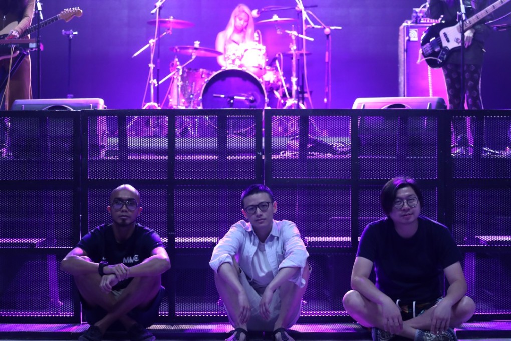 This Town Needs operations manager Kamkin Wong, with co-founders Joshua Chan and Steveo Hui Chung-wo. Photo: Jonathan Wong