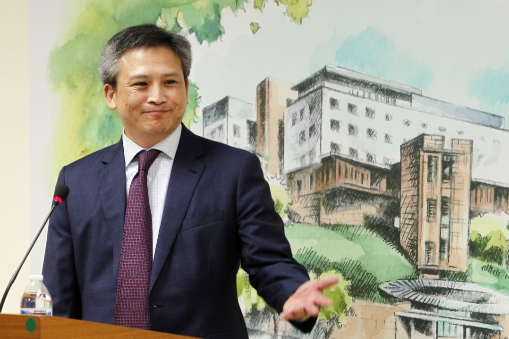 Kin Moy, director of the American Institute in Taiwan (AIT) - the de facto US embassy in Taiwan - answers questions from medias during a press conference in Taipei on May 21. Photo: AP