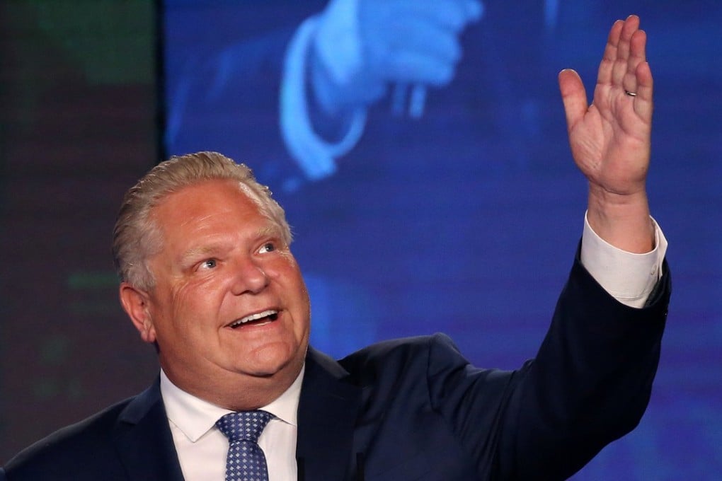 Progressive Conservative leader Doug Ford speaks after his election as premier of Ontario on June 7. Photo: Reuters