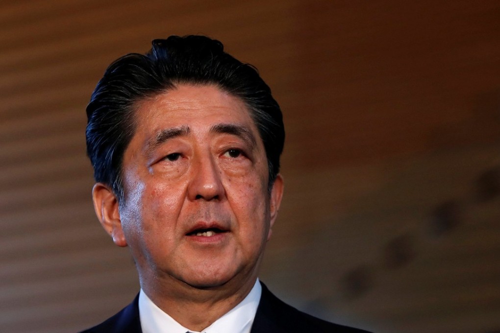 Japanese Prime Minister Shinzo Abe welcomed the joint statement signed by US President Donald Trump and North Korean leader Kim Jong-un. Photo: Reuters