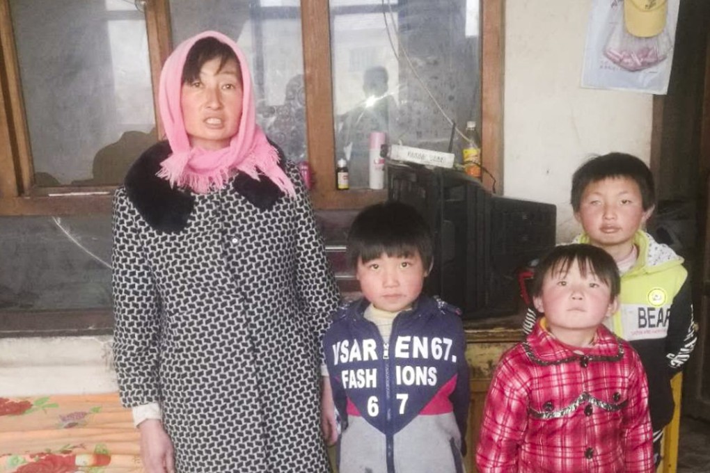 Widowed at the age of 36, Liu Zhuanqin from China’s impoverished Ningxia region is trying to raise five daughters (three of them pictured) on just 80 yuan (US$12) a day. Photo: Handout