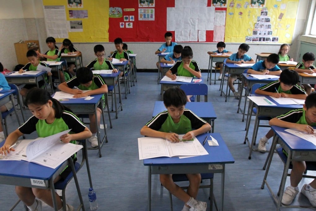Pupils taking the Territory-wide System Assessment (TSA) at Tsuen Wan Trade Association Primary School in Tsing Yi. Photo: Roy Issa