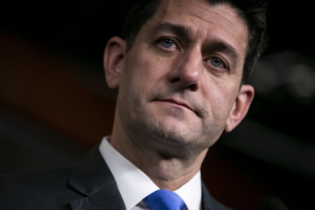 Paul Ryan, the House speaker, told his fellow Republicans in a closed-door session on Wednesday that US President Donald Trump favored a compromise on immigration legislation. Photo: Al Drago/Bloomberg