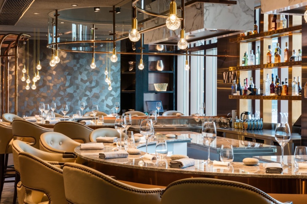 Most patrons perch at the bar on high chairs at VEA Restaurant and Lounge.