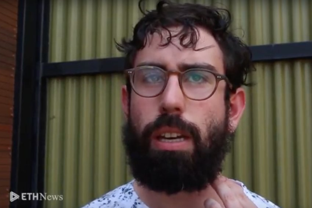 Matt Liston, the founder of a blockchain-based religion. Liston has refuted the claim that he is a Cryptprophet. Photo: YouTube