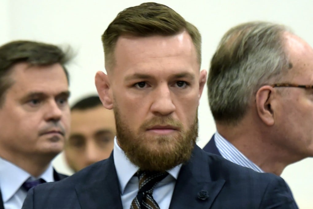 The mixed martial arts fighter Conor McGregor at state Supreme Court in Brooklyn, New York, on Thursday. McGregor expressed regret for his part in a backstage melee at a Brooklyn arena in April, and is in plea negotiations to resolve charges in the case. Photo: New York Post via AP