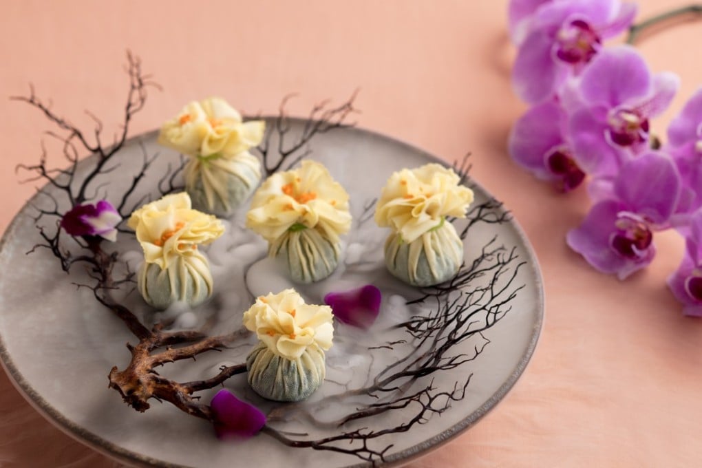 Shanghai Garden’s dried tofu sheet dumplings with shredded vegetables