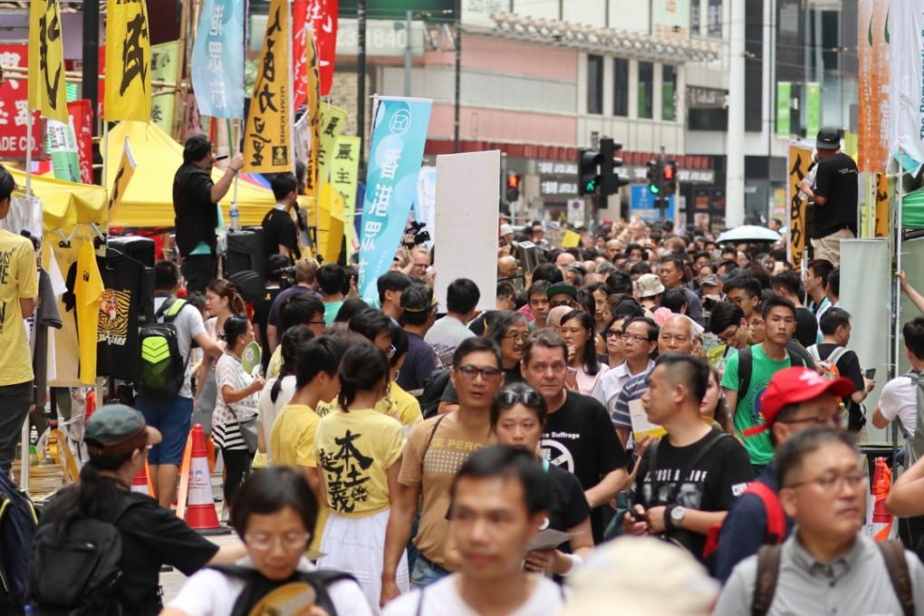 The annual pro-democracy July 1 march has traditionally kicked off from soccer pitches in Victoria Park, but for the second year in a row, organisers were rejected with priority given to a pro-Beijing group. Photo: Roy Issa