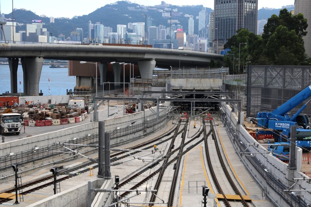 The MTR Sha Tin to Central link exterior under construction, photographed in Hung Hom in May. Photo: Sam Tsang/SCMP