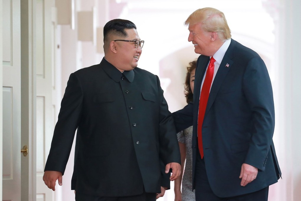 North Korean leader Kim Jong-un and US President Donald Trump at the Capella Hotel on Sentosa island, Singapore. Photo: AFP